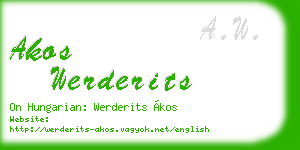 akos werderits business card